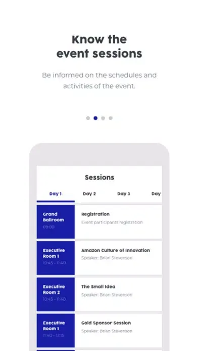 Captures d'écran de ITIP Events