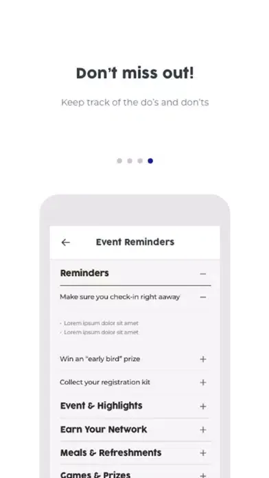 Captures d'écran de ITIP Events