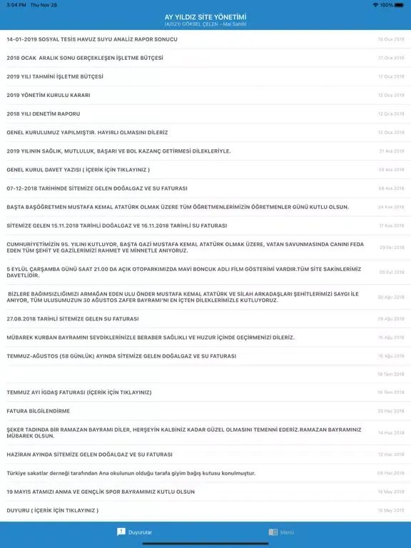 1K Bina ve Site Yönetimi iPad 应用截图