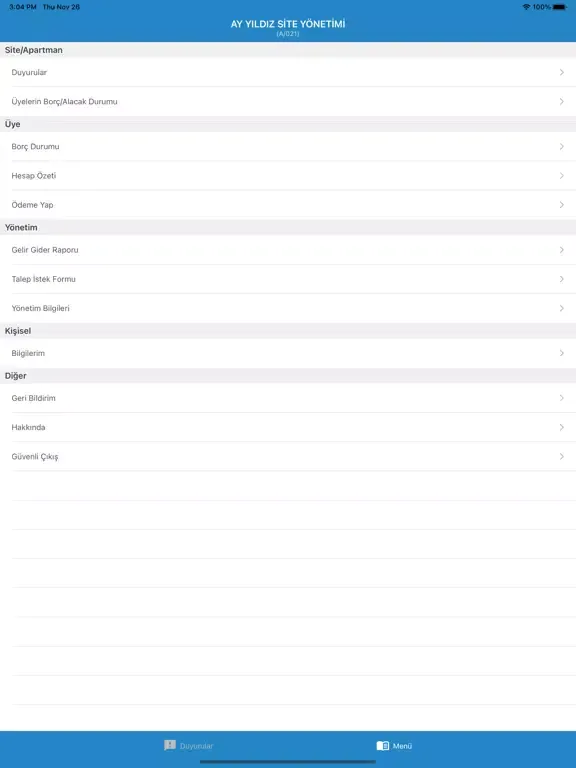 1K Bina ve Site Yönetimi iPad 应用截图