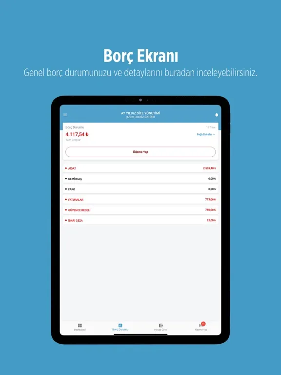 Screenshot di Ars Yönetim iPad 