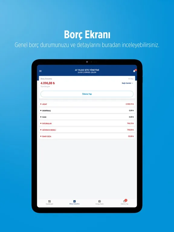 Tangkapan layar Oğuzhan Yönetim iPad 