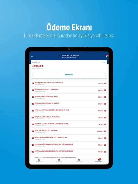 Tangkapan layar Oğuzhan Yönetim iPad 