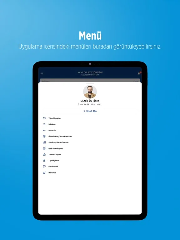 Tangkapan layar Oğuzhan Yönetim iPad 
