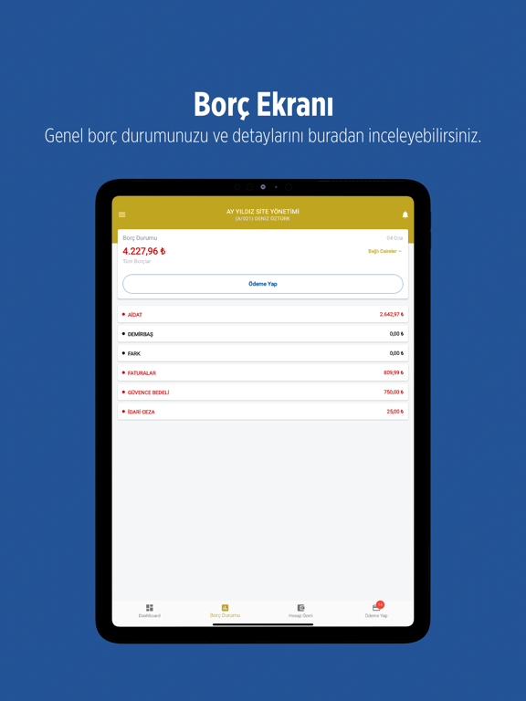 Captures d'écran de Siraç Yönetim iPad 