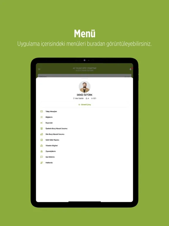 ภาพหน้าจอของ Uysal Yönetim iPad 