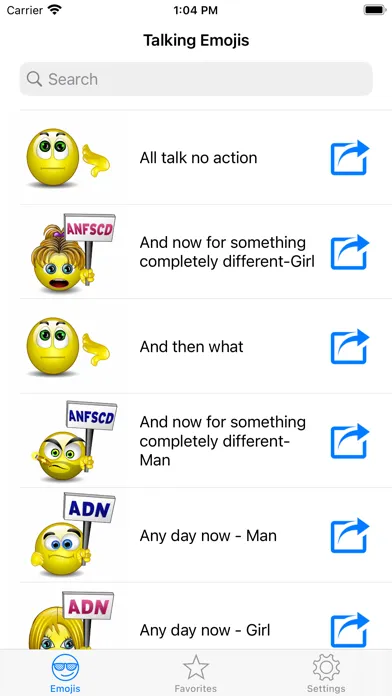 Tangkapan layar Talking Emojis for Texting