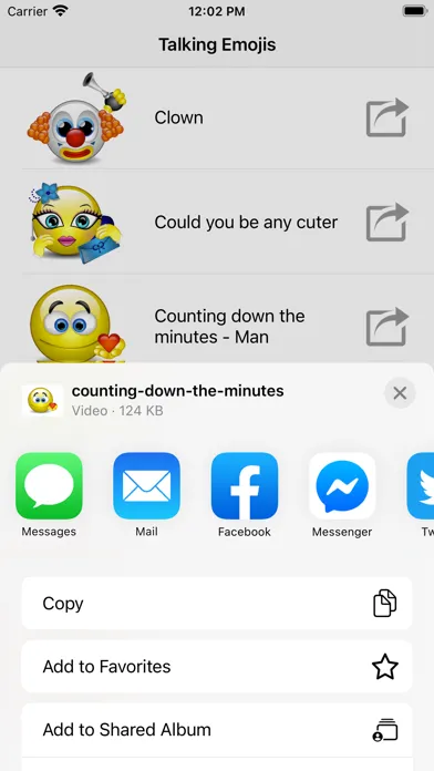 Tangkapan layar Talking Emojis for Texting