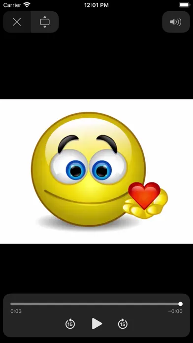 Tangkapan layar Talking Emojis for Texting