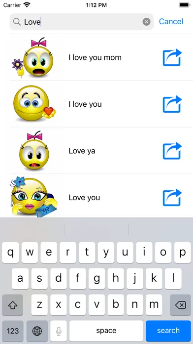 Tangkapan layar Talking Emojis for Texting