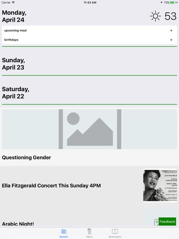 Tangkapan skrin DA Bulletin iPad 