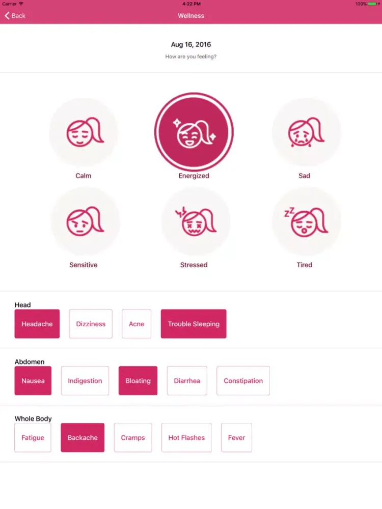 ภาพหน้าจอของ YONO Period, Fertility, and Ovulation Monitor HD iPad 