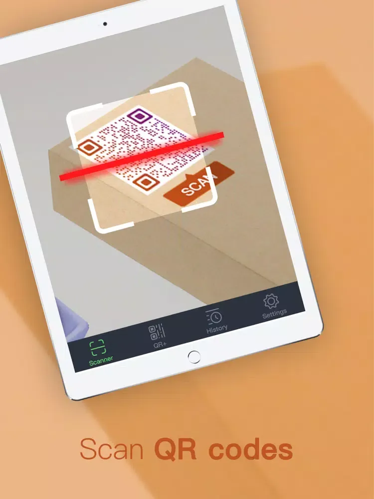 Capturas de tela do QR Code Reader · Scan QR Code iPad 