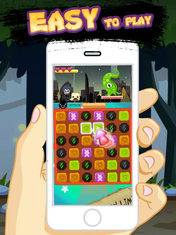 Tangkapan skrin Death Monster Matching Ball iPad 