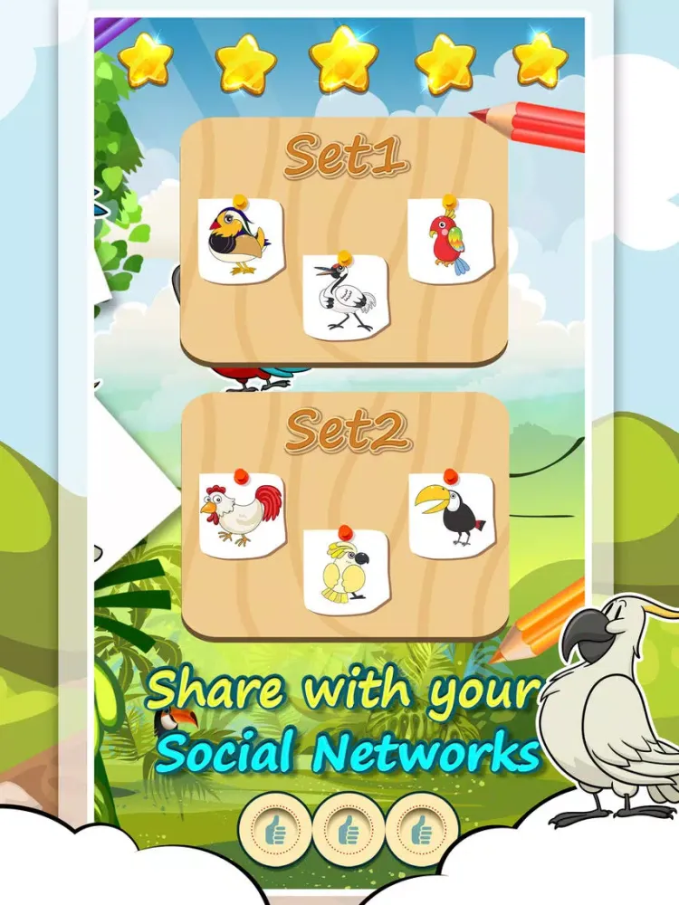 Drawing Desk Birds Cartoon Book iPad  سکرین شاٹس