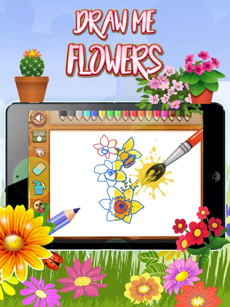 How to Draw the Flowers Doodle Lessons Pro iPad 应用截图