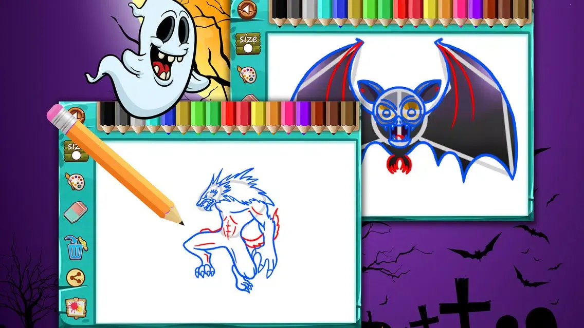 Sketch Drawing Vampires & Werewolf Pictures Pro Screenshots