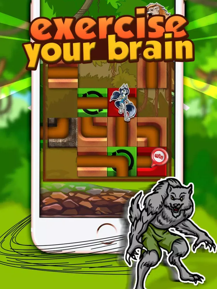 Connect the Furry Puzzles Rolling Pipe Games iPad  স্ক্রিনশট