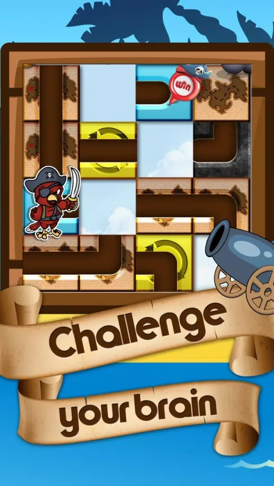 ภาพหน้าจอของ The Pipe to Connect Pirate Rolling Game