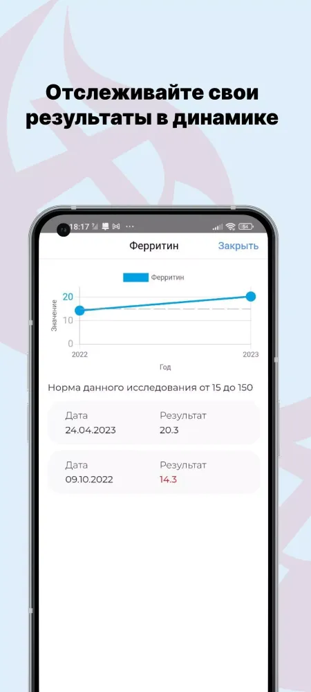 Captures d'écran de МедЛабЭкспресс