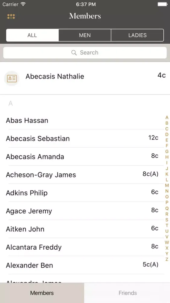Captures d'écran de York GC Members App