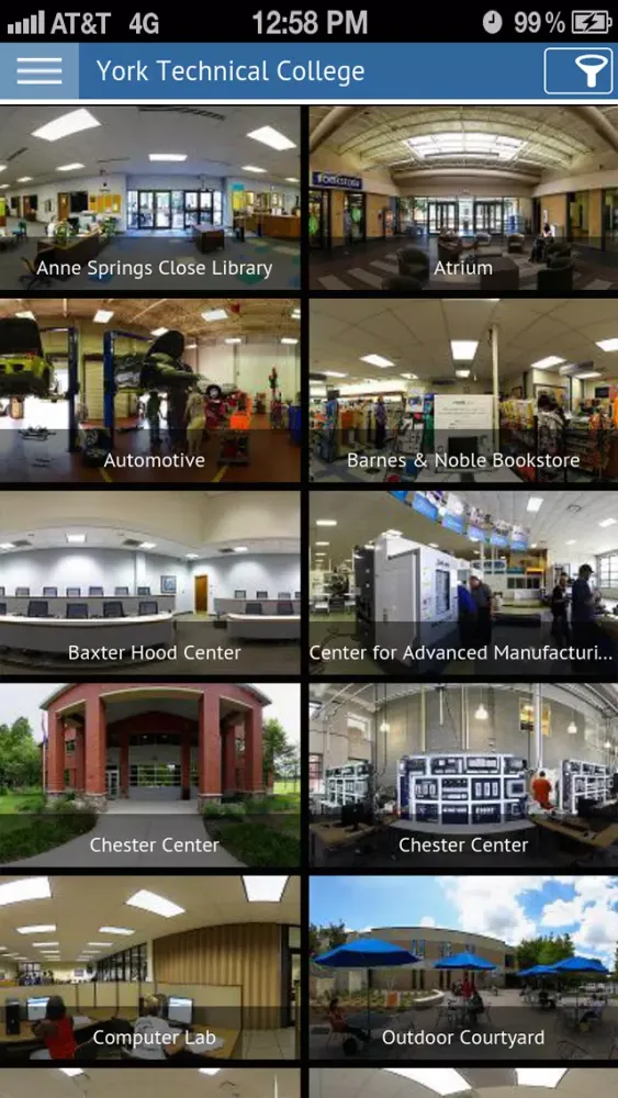Capturas de tela do York Technical College