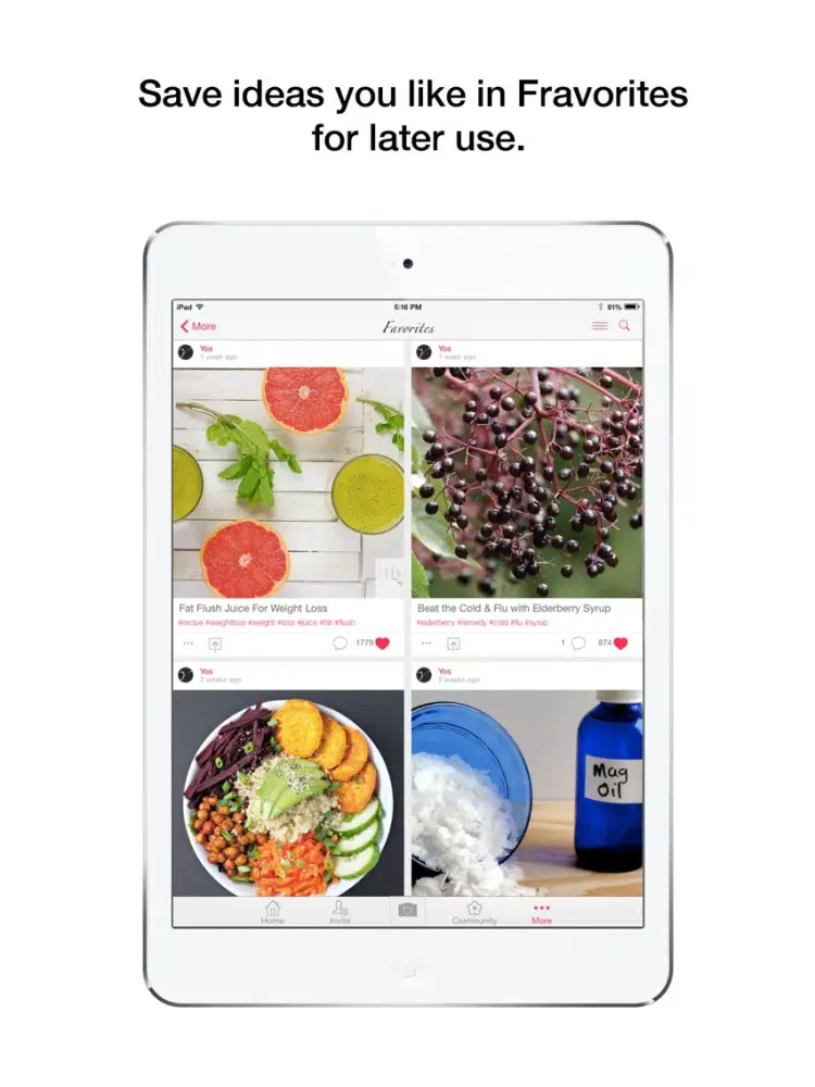 Yos - Holistic Healthy Living iPad 应用截图