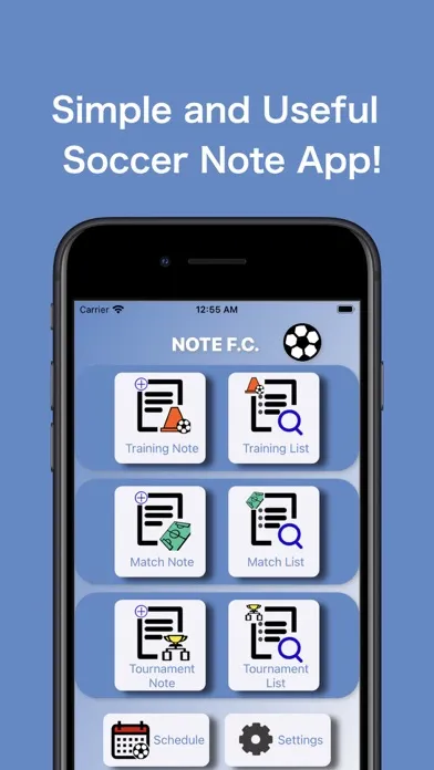 Capturas de tela do NOTE F.C. - Soccer note app -