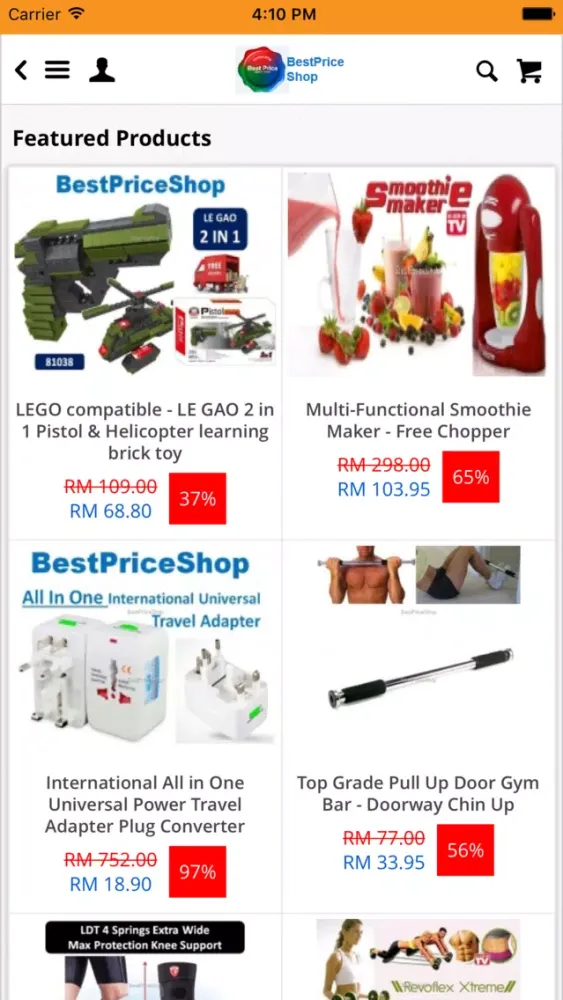 Zrzuty ekranu Best Price Shop