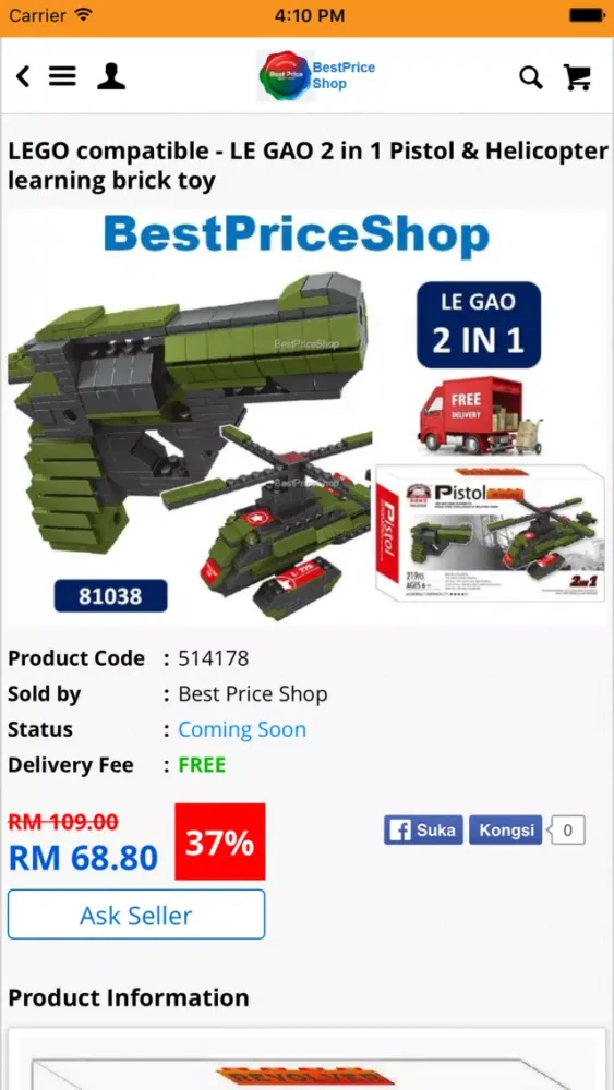 Zrzuty ekranu Best Price Shop