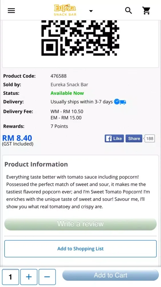 ภาพหน้าจอของ Eureka Snack Bar