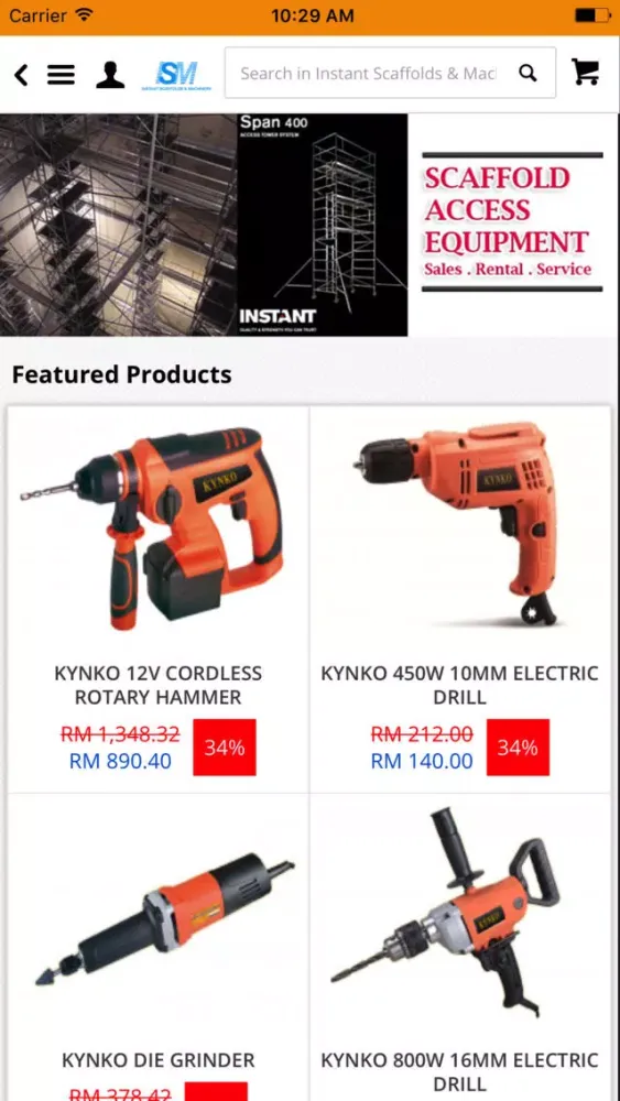 Instant Scaffolds & Machinery–Industrial Equipment سکرین شاٹس