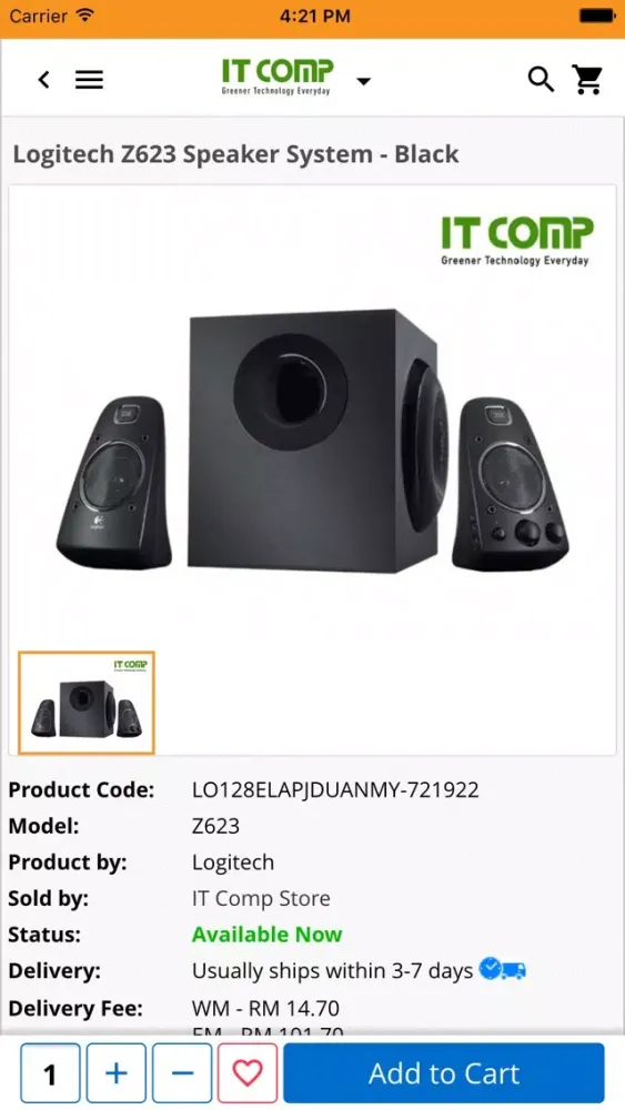 Zrzuty ekranu IT Comp Store