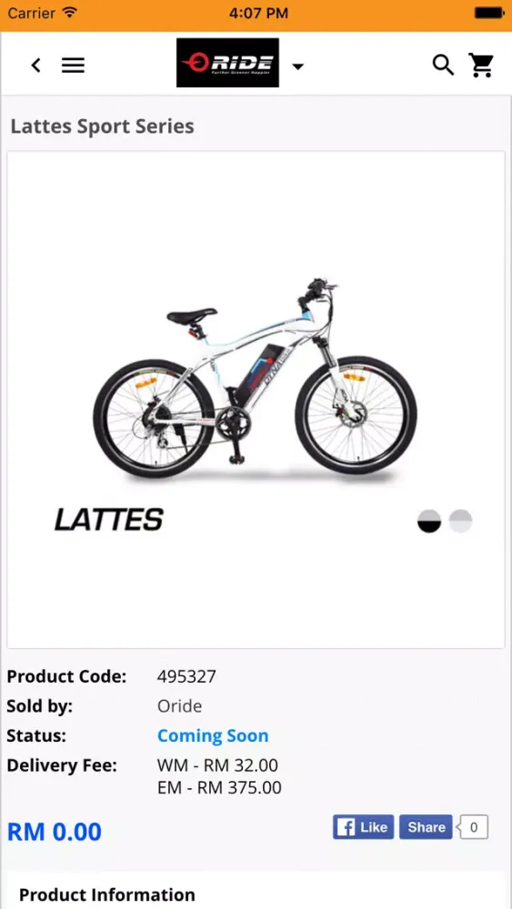 Zrzuty ekranu Oride