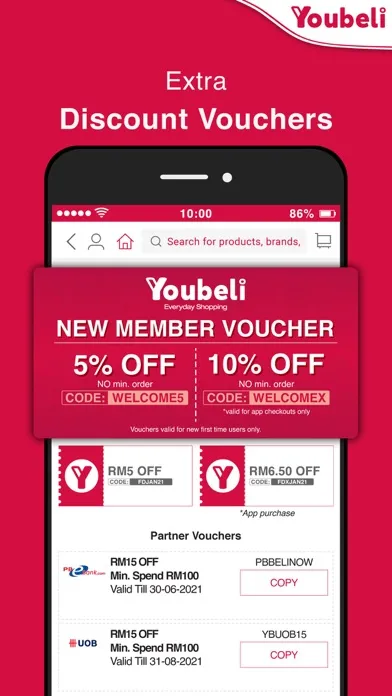 Tangkapan layar Youbeli Online Shopping