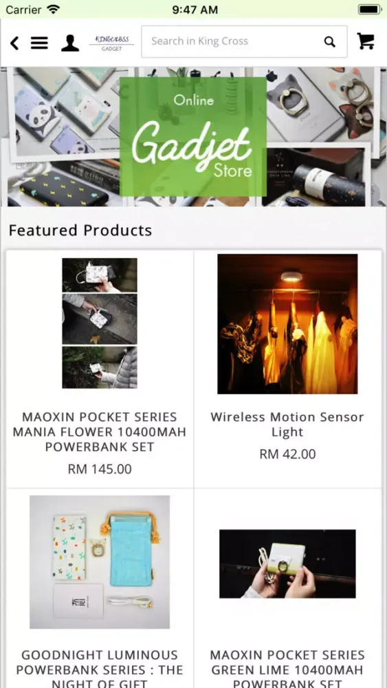 ภาพหน้าจอของ King Cross - Gadget store