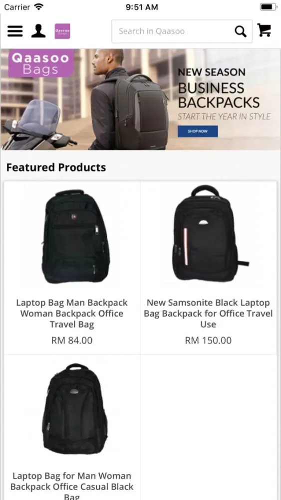 Zrzuty ekranu Qaasoo - Business Backpacks