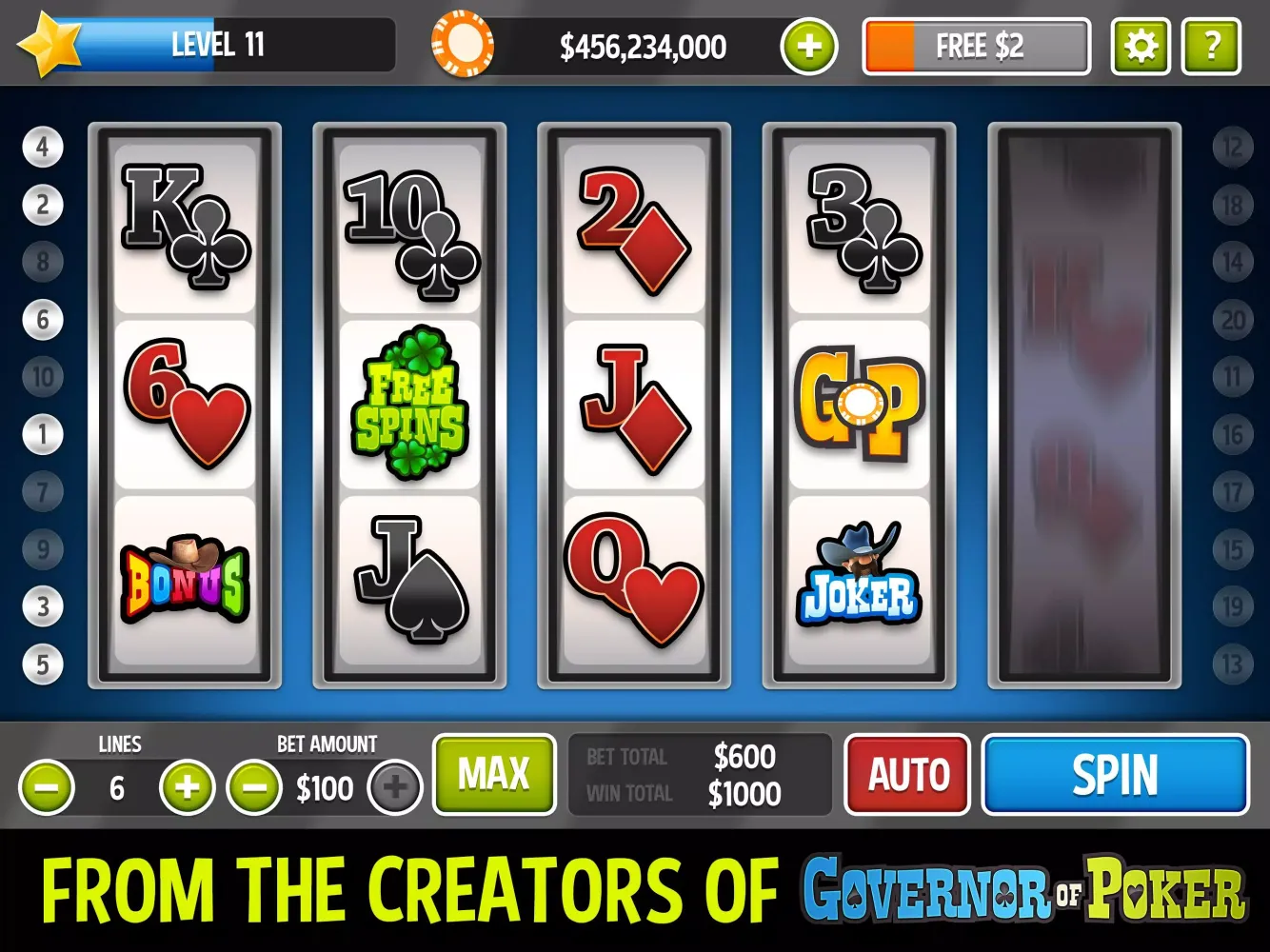 Zrzuty ekranu Poker Slot Spin - Texas Holdem