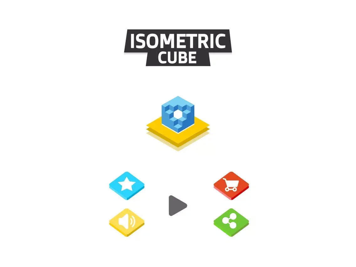 تصاویر Isometric Cube iPad 