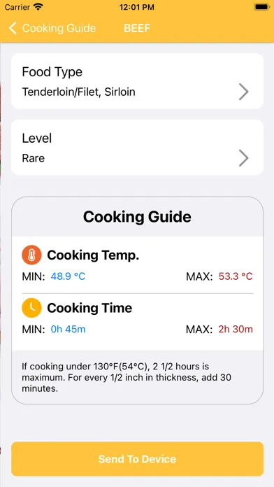 Zrzuty ekranu Sous Vide Cooker