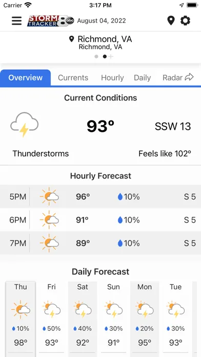 Captures d'écran de WRIC StormTracker 8 Weather
