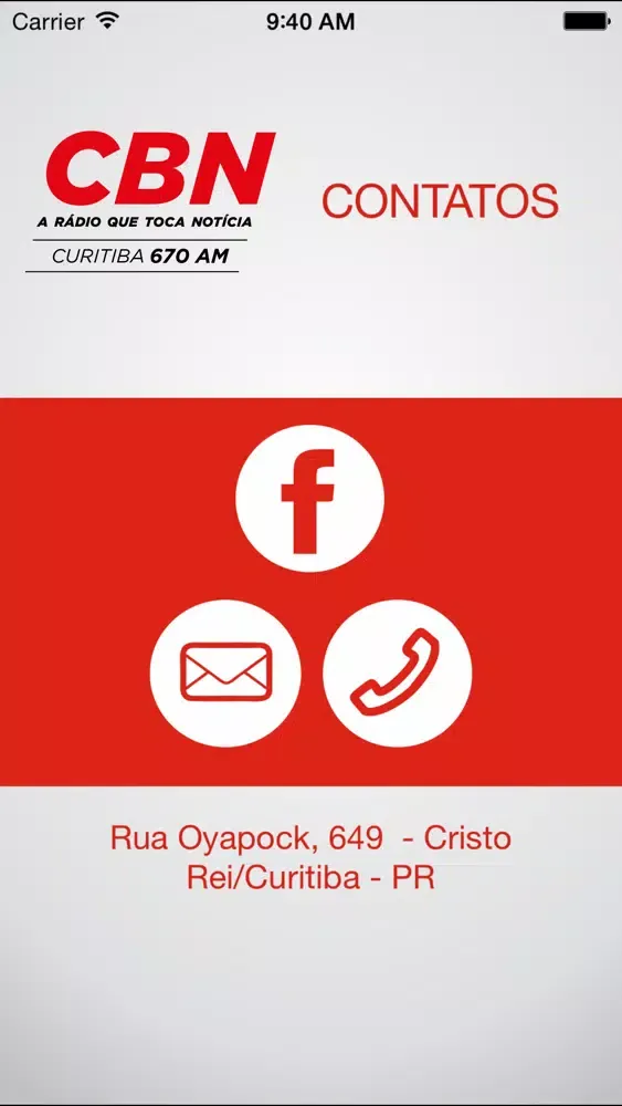 Rádio CBN AM Curitiba应用截图