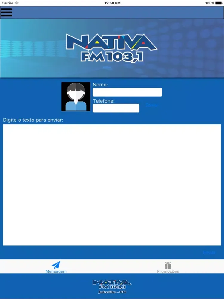 Nativa FM 103,1 iPad  Ekran Görüntüleri