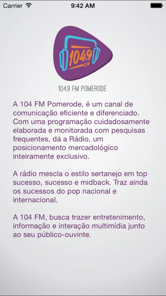 104,9 FM de Pomerode Screenshots