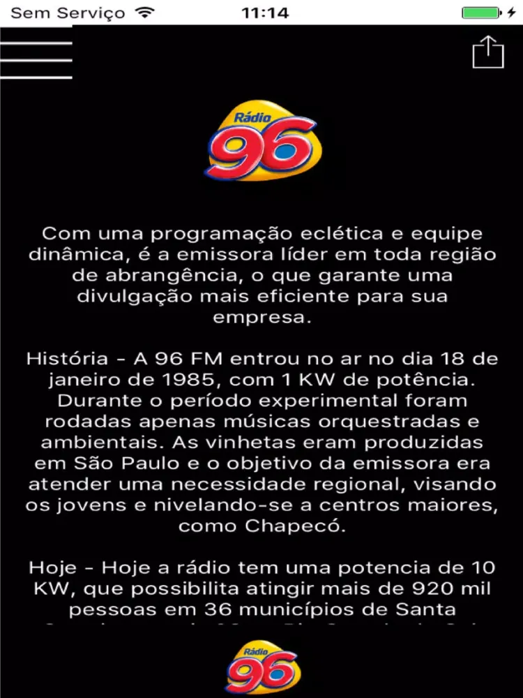 Rádio 96,3 FM iPad 应用截图