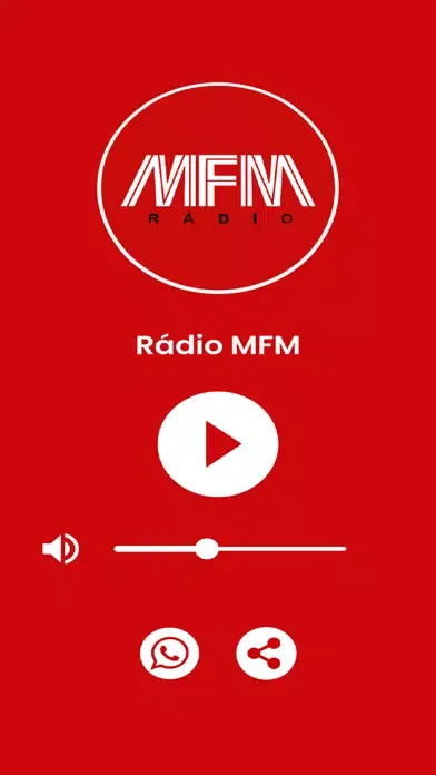 Capturas de tela do Rádio MFM