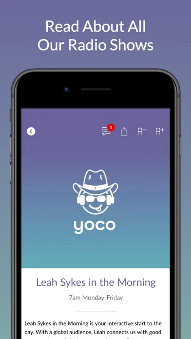 Capturas de tela do YoCo Country 96.7 FM