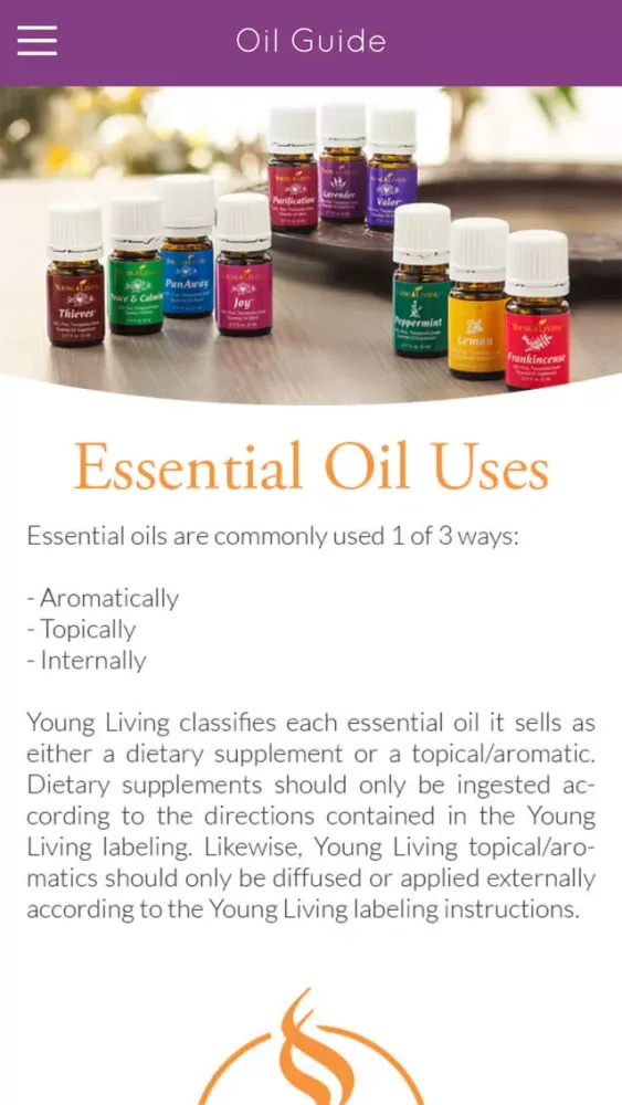 Screenshot di Young Living Independent Distributor Team Sarah