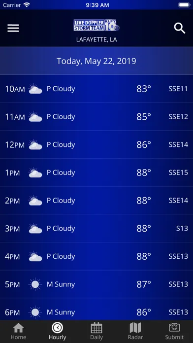 Capturas de tela do KLFY Forecast First and Radar