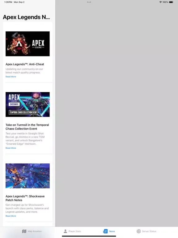 ภาพหน้าจอของ Stats for Apex Legends iPad 